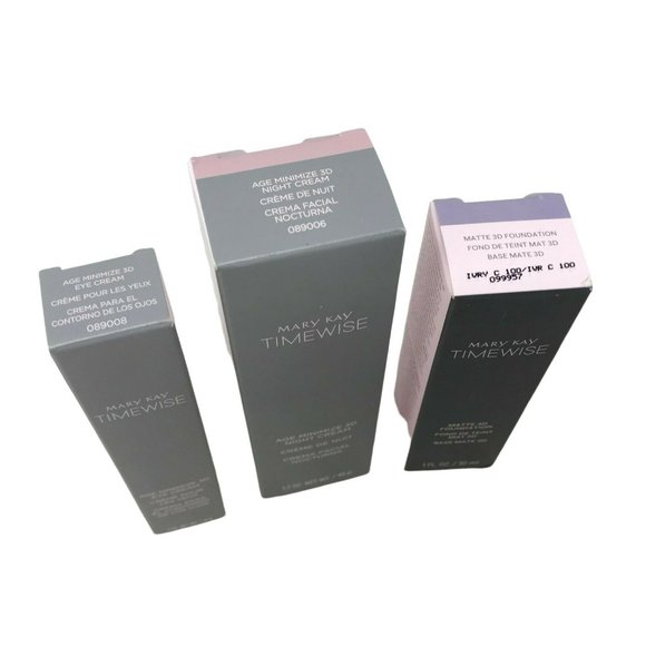 Mary Kay Timewise AGE MINIMIZE skincare 3D Set w Ivory Foundation - Picture 2 of 6